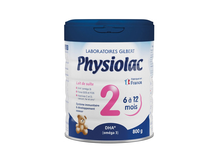 PHYSIOLAC Lait Bébé en Poudre Bio 2 Boîte 800 gr