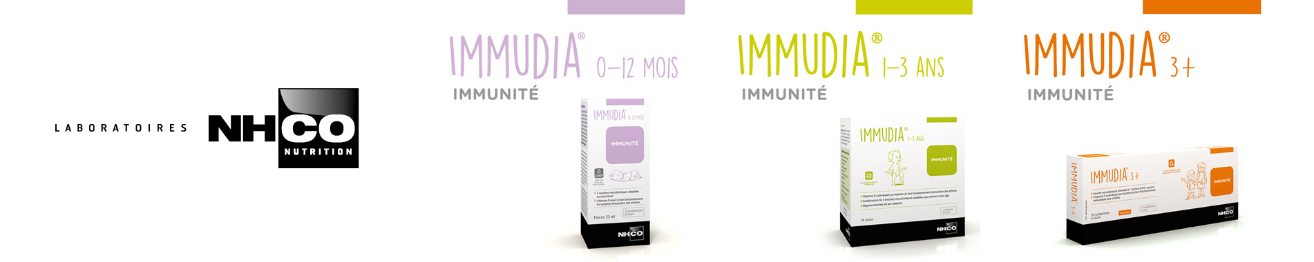 Gamme Immudia des laboratoires NHCO Nutrition