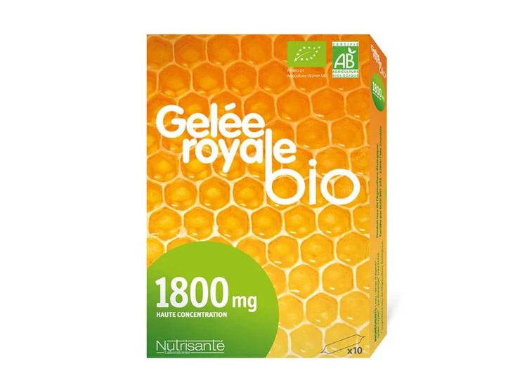 Nutrisanté Gelée royale BIO 1800mg - 10 ampoules - Pharmacie en