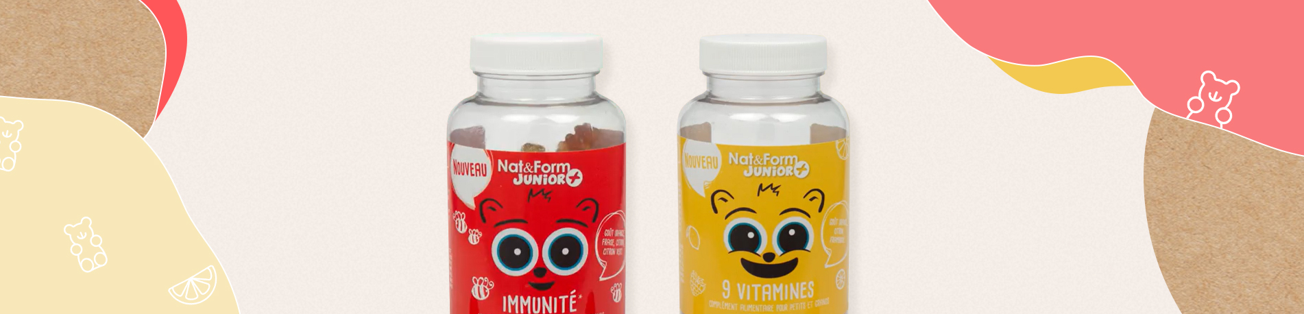 La gamme de compléments alimentaires Nat & Form Junior