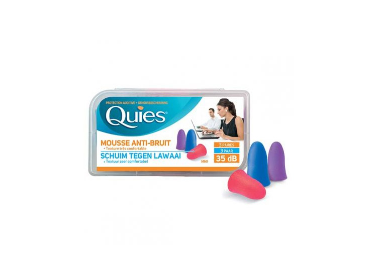 Quies Mousse Anti-Bruit - 3 Paires