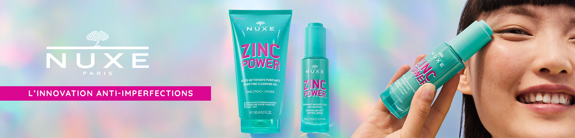 La gamme Zinc Power anti-boutons Nuxe