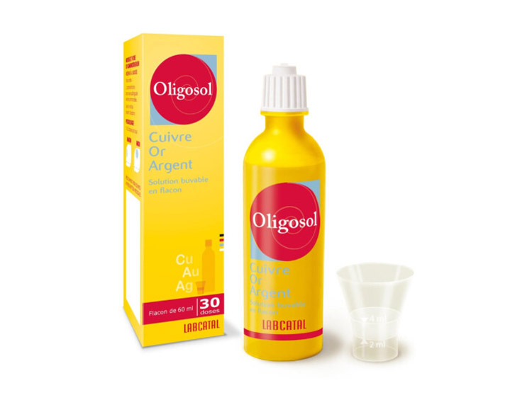 Oligosol Cuivre Or Argent - 60ml - Pharmacie en ligne