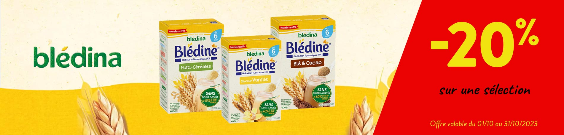BLEDINA Blédine saveur blé cacao dès 6mois 400g - Parapharmacie