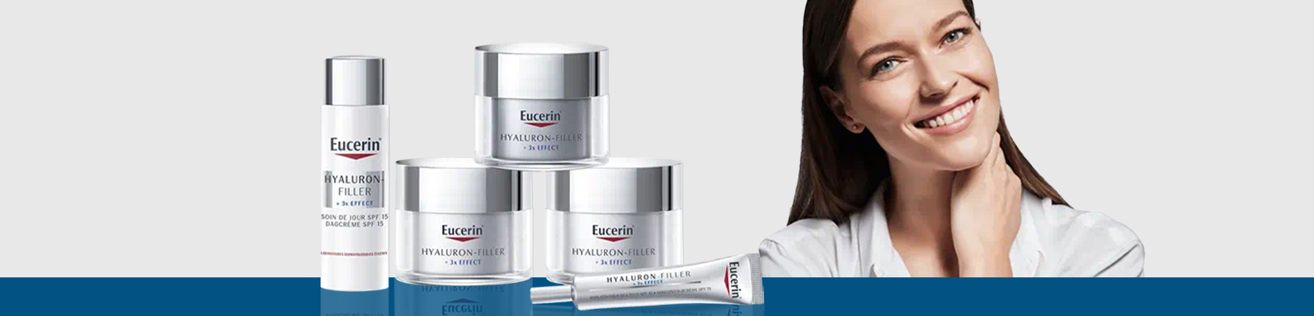 La routine de soins anti-âge Eucerin Hyaluron-Filler + 3x Effect