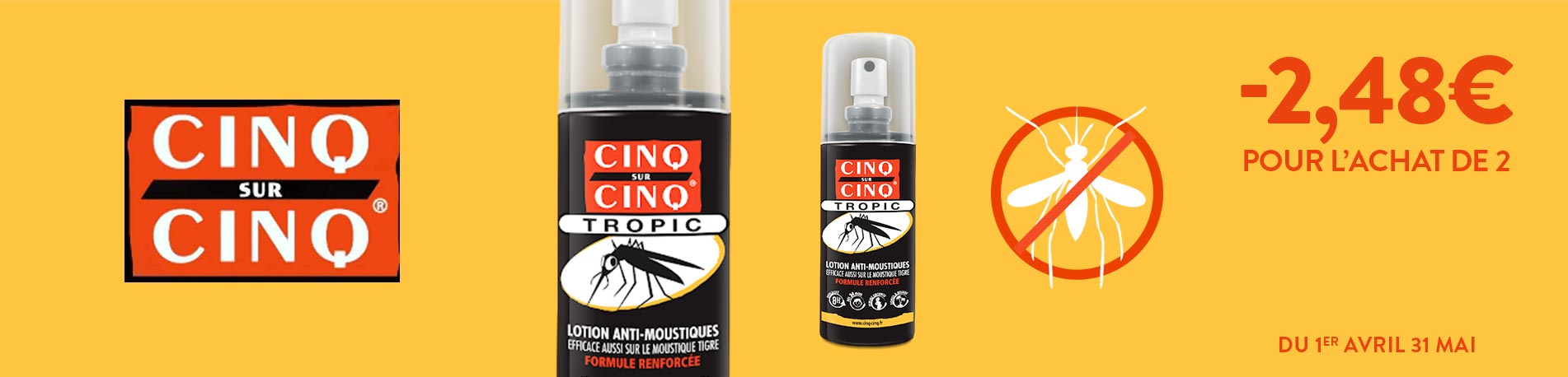 Cinq sur Cinq Tropic Lotion anti moustique - Achat en ligne