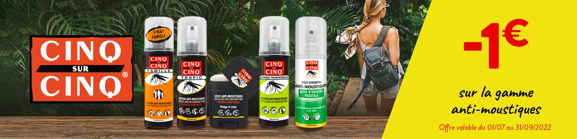 Cinq Sur Cinq Zones Tempérées Lotion Anti-Moustiques Spray Promo 2x100ml