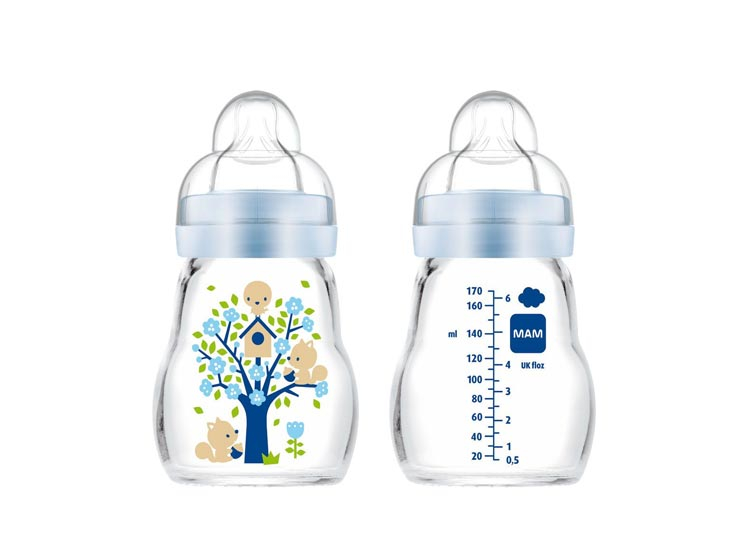 Saviez-vous que les biberons en verre MAM Baby sont disponibles en 2  formats? 💙170 ml pour les nourrissons et 💜260 ml pour les bébés de plus  de 2 mois., By MAM Baby