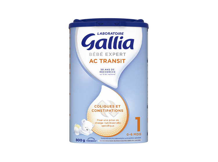 GALLIA Bébé Expert AC1 Transit Bte/800g - Lait en Poudre Anti
