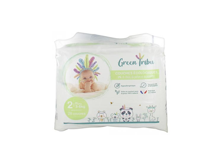 Couches Écologiques Taille 2 (3-6 kg) - Confort pour Bébés