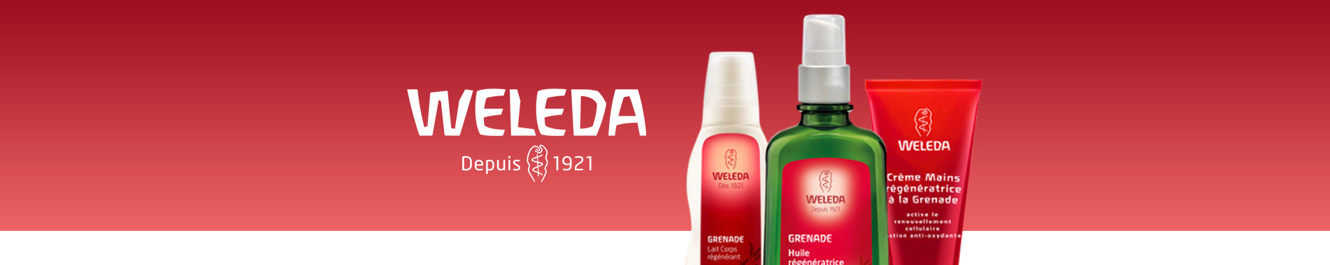 La gamme  à la Grenade BIO de Weleda