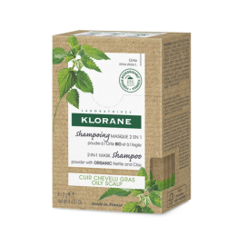 Klorane Shampoing Masque 2en1 à la Poudre d'Ortie BIO - 8 sachets