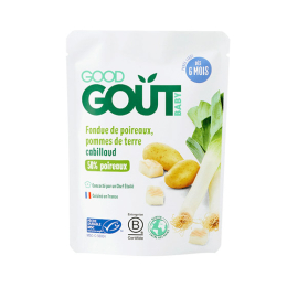 Good Goût Plat BIO Fondue de poireaux Pommes de terre Cabillaud - 190 g