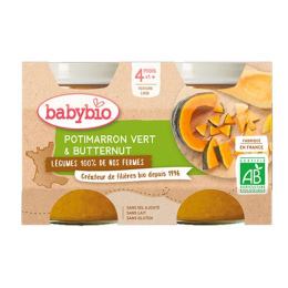 Babybio Pot Légumes Potimarron vert et butternut BIO - 2x130g