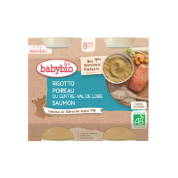 Babybio Risotto Poireau du Centre-Val de Loire Saumon - 2x200g