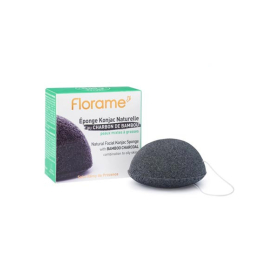 Florame Eponge Konjac Naturelle au Charbon de Bambou BIO - 1 Unité