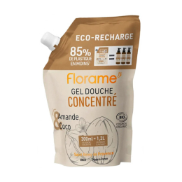 Florame Gel Douche concentré Amande & Coco Eco-Recharge BIO - 300ml