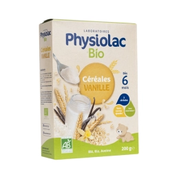 Physiolac Céréales Vanille BIO 6 mois -200g