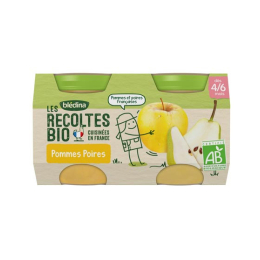 Blédina Les Récoltes Bio Petit Pot  Pommes Poires - 2x130g