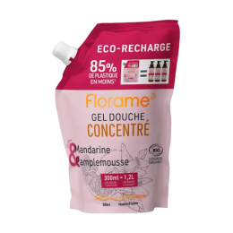 Florame Gel Douche concentré  Mandarine & Pamplemousse Eco-Recharge BIO - 300ml