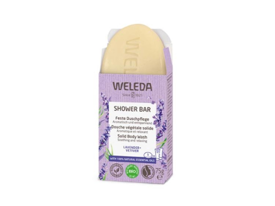 Weleda Shower Bar Douche végétale solide Lavande & Vétiver - 75 g