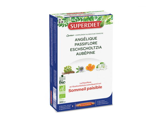 Superdiet Quatuor Passiflore Sommeil paisible BIO - 20 ampoules