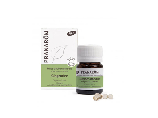 Pranarôm Huile essentielle de Gingembre BIO - 60 perles