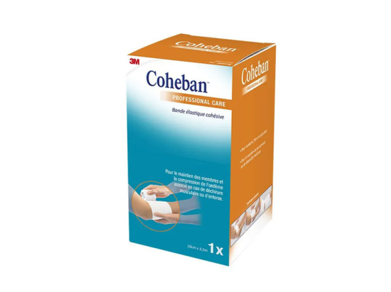 Coheban Bande élastique cohésive blanc - 10cm x 3,5m