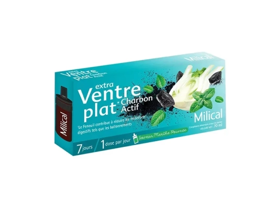 Extra Ventre Plat Charbon Actif 7 jours- 7x10ml