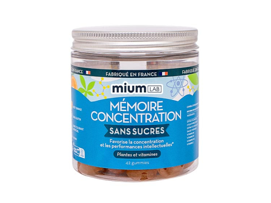 Mium Lab Mémoire et Concentration sans sucres  - 42 gummies