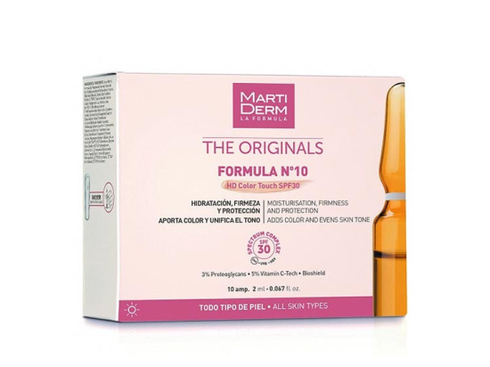 Martiderm The Original Formula N°10 HD Color Touch SPF30 - 10 ampoules