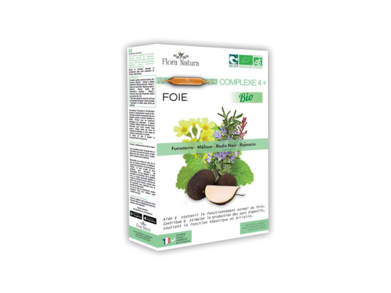 Flora Natura Complexe 4+ Foie BIO - 20 ampoules