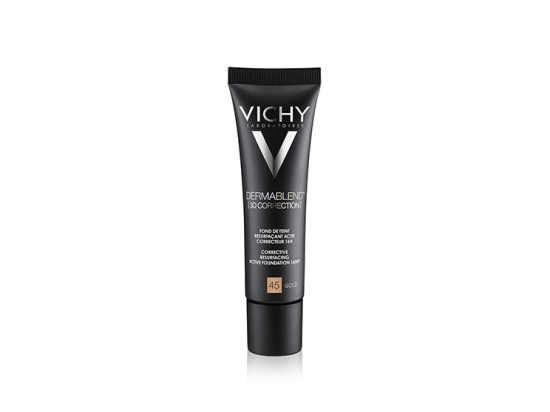 Vichy Dermablend fond de teint resurfaçant actif correcteur 16h Teinte 45 Gold - 30ml