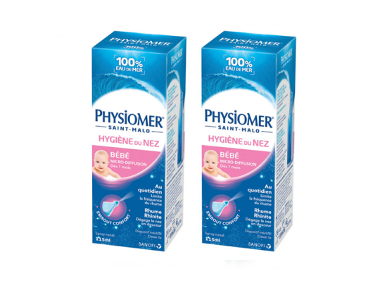 Physiomer Hygiène du nez micro-diffusion Bébé - 2 x 115ml