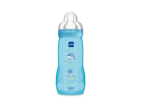 Mam Easy active 2ème âge Biberon bleu - 330ml