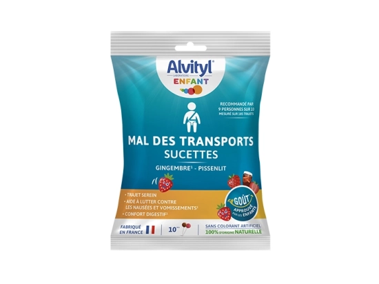 Mal des transports Sucettes Enfants - 10 sucettes