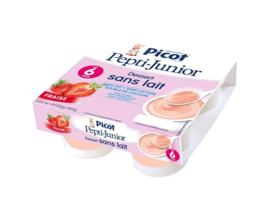 Pepti Junior Crème Dessert sans lait Saveur Fraise - 4 pots