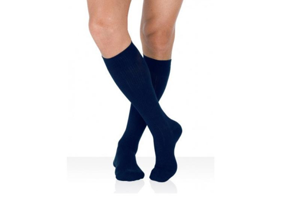 Legger Classic Chaussettes de compression pieds fermés Classe 2 Marine - Taille 1 long