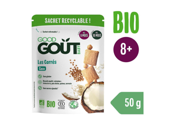 Good Goût Carrés bio Coco - 50g