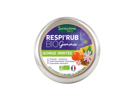 Respi'Rub Gorge irritée Gommes BIO - 45 gommes