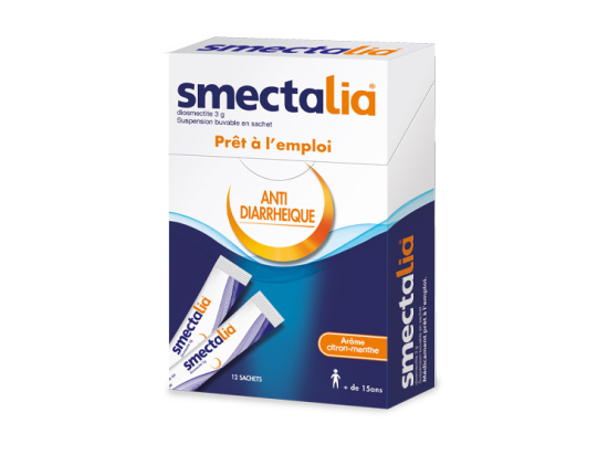 Smectalia Solution Buvable Citron Menthe - 12 sachets