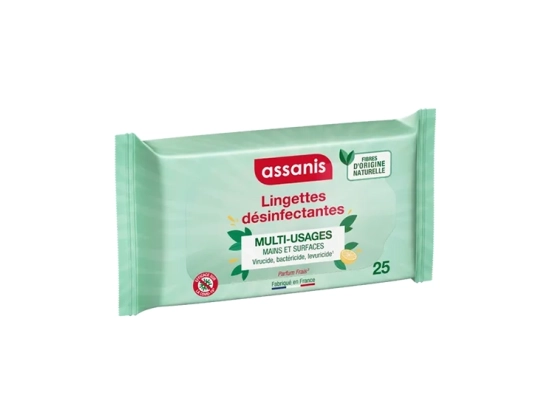 Lingettes Désinfectantes Multi-usages - 25 lingettes