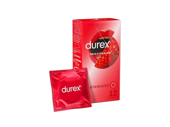 Durex Sexy Fraise - 12 préservatifs