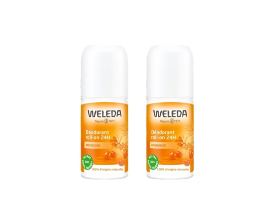 Weleda Déodorant Roll-On 24h Argousier - 2x250ml