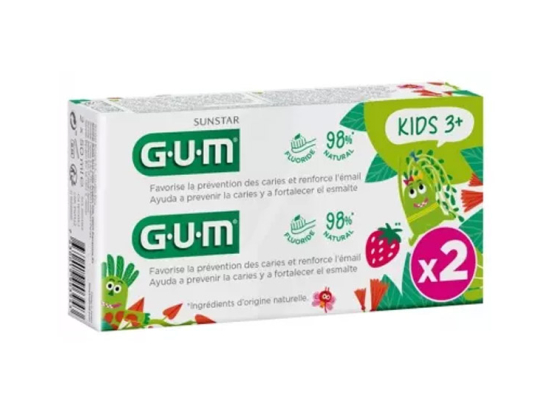 Lot Dentifrice Enfants Goût Fraise - 2x50ml