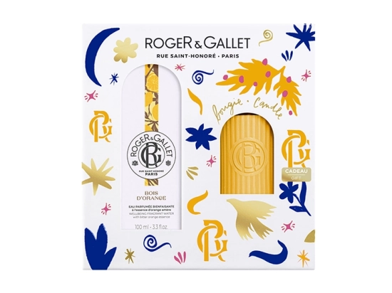 Coffret Noël 2024 Bois D'orange Eau Parfumée Bienfaisante + Bougie Parfumée