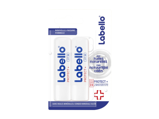 Labello Protect+ stick à lèvres SPF15 - 2x4,8g