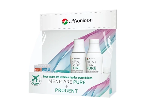 Menicare Pure Kit Solution pour lentilles - 2 traitements + 2 étuis