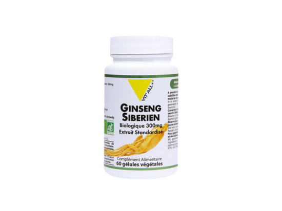 Vit'all+ Ginseng Sibérien 300mg BIO - 60 gélules