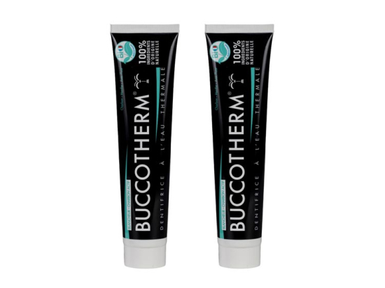 Buccotherm Dentifrice Blancheur au Charbon Actif BIO - 2x 75ml